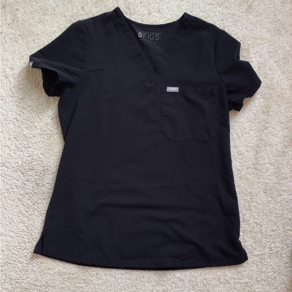 Figs Women's Black Scrub Top